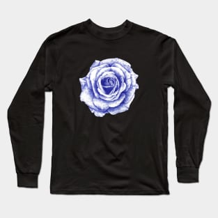 Ballpoint Blue Rose Long Sleeve T-Shirt